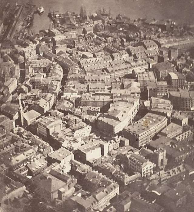 Boston as the Eagle and the Wild Goose See It, the oldest surviving aerial photograph from 1860