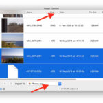 Image Capture on Mac showing how to filter by file type