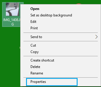 Example of GPS data in image file properties.