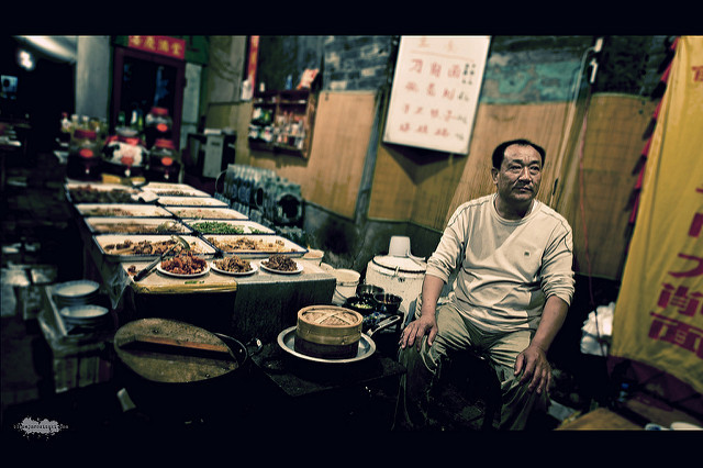 Open air restaurant in Pingyao