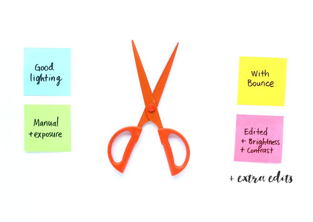 Alt text: A photo demonstrating subtle edits to remove dark corners and create a uniformly white background.