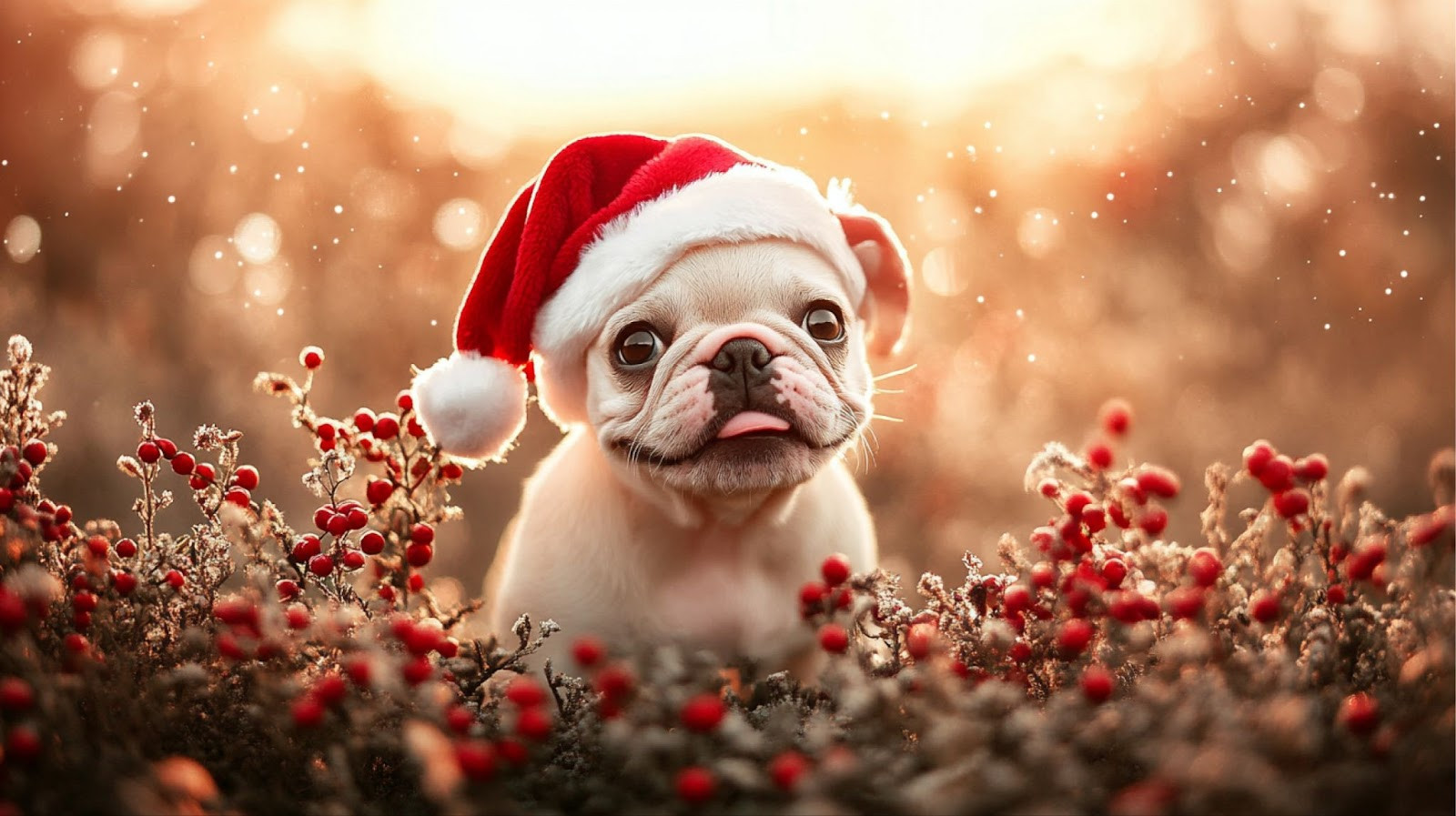 Santa dog photo