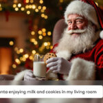 Santa added in photo with Text to image tool