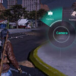 Accessing camera mode in Once Human through the radial menu. The camera option is highlighted.