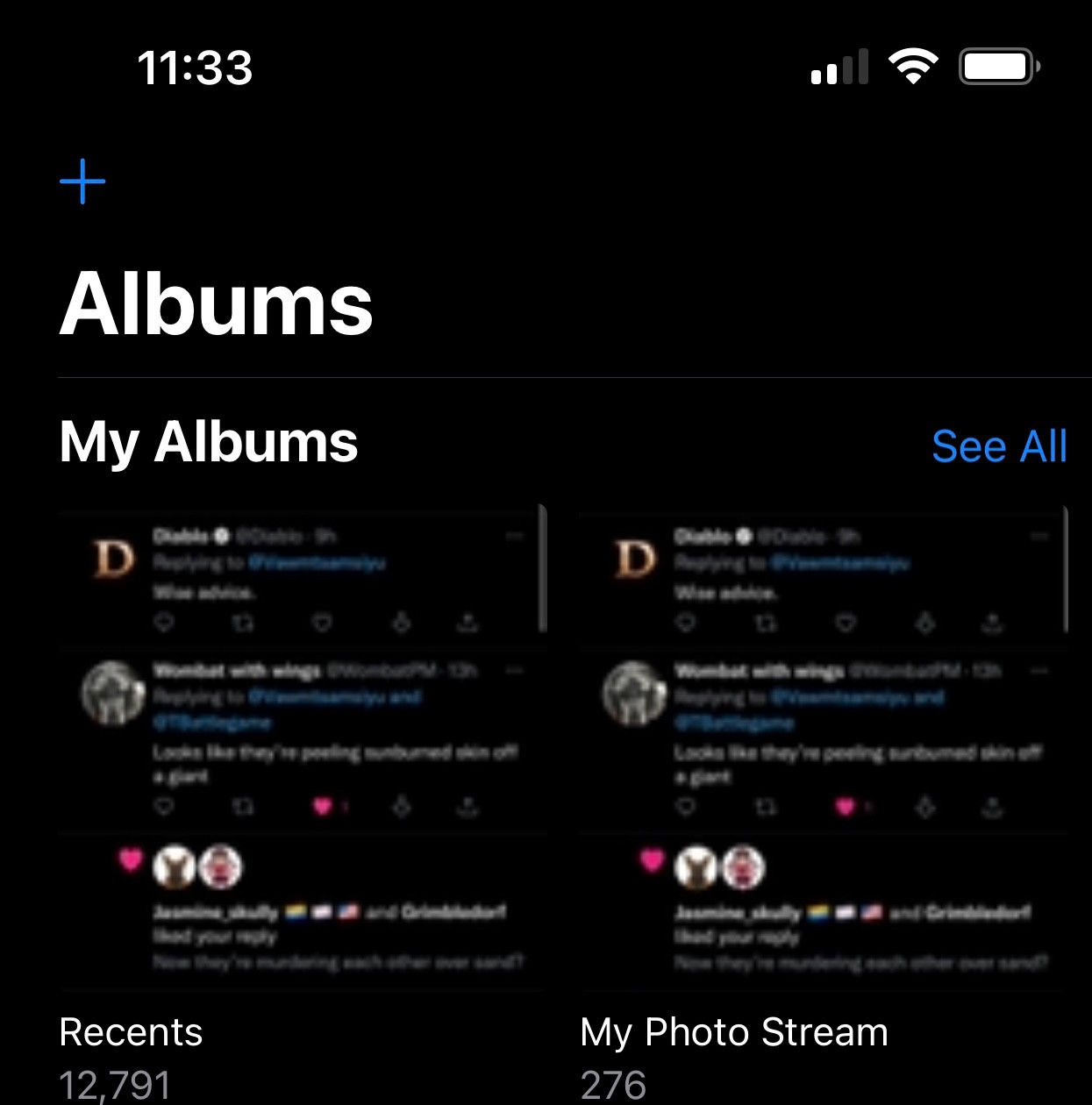 Pixelated iPhone photo thumbnail