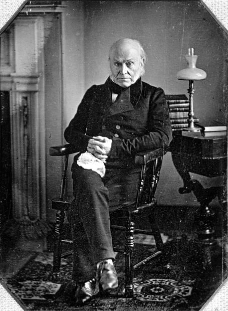 President John Quincy Adams portrait, the first photograph of a US President, taken in 1843