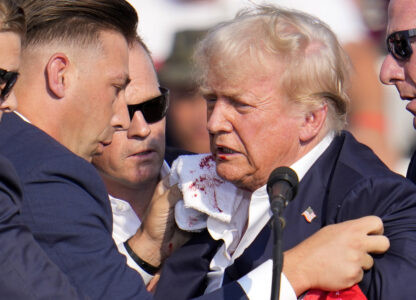 Gene J. Puskar AP photo of Secret Service detail at Trump rally in Butler PA