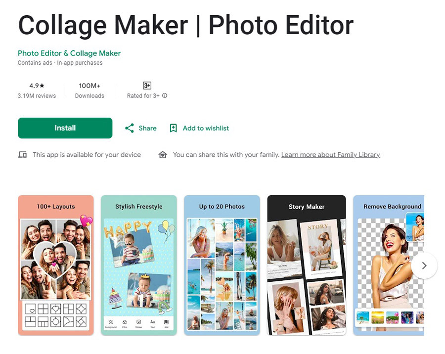 Collage Maker App Interface