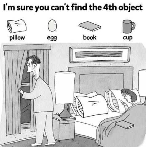 A different version of the "find the 4th object" meme, highlighting the trend's evolution and variations in object choices.