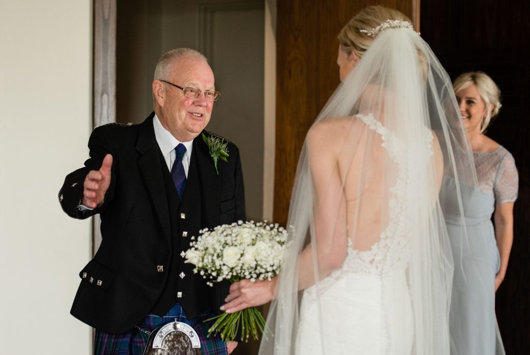 Wedding photo color correction example showing warmer, more natural skin tones