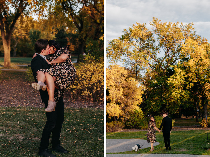 Couple standing closely, emphasizing the importance of engagement photos for wedding day comfort