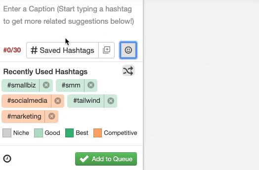 Animated GIF showing how to use Tailwind to schedule and edit Instagram posts.