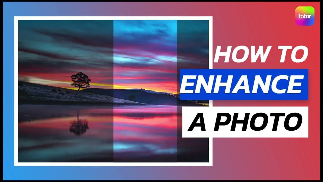 Fotor online AI photo enhancer interface offering quick image quality improvements.