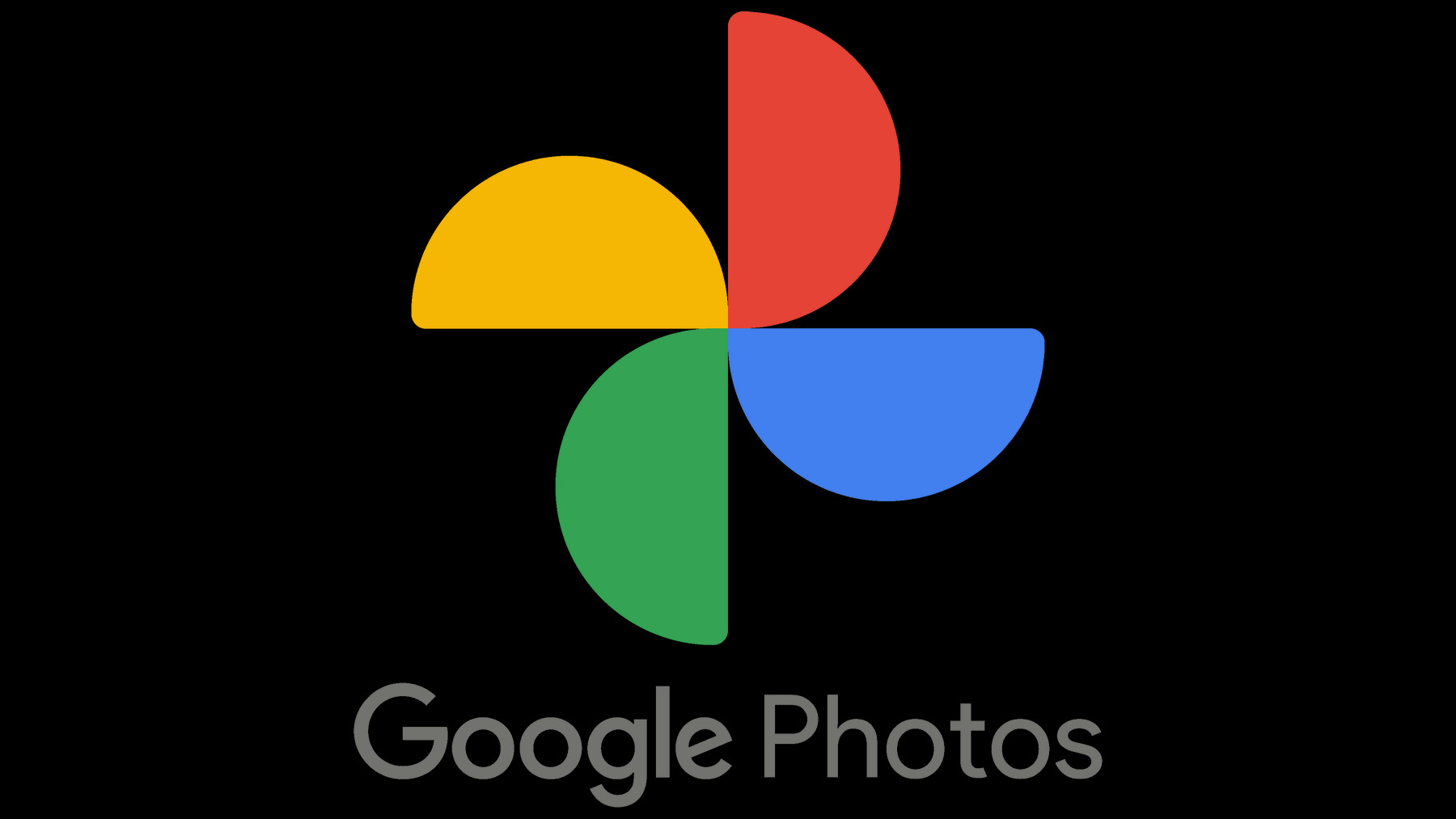 Google Photos logo on a mobile screen, representing the app-based photo sharing service.