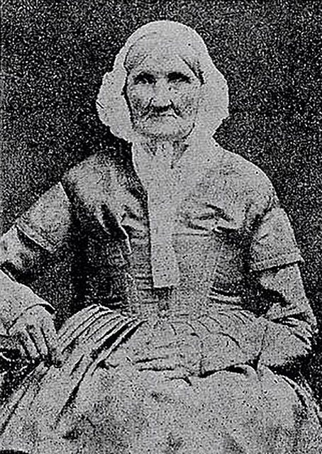 Portrait of Hannah Stilley Gorby, the earliest-born person ever photographed, born in 1746