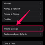 iPhone Storage settings showing Review Large Attachments option