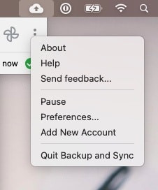 Pausing Google Drive Sync on Mac