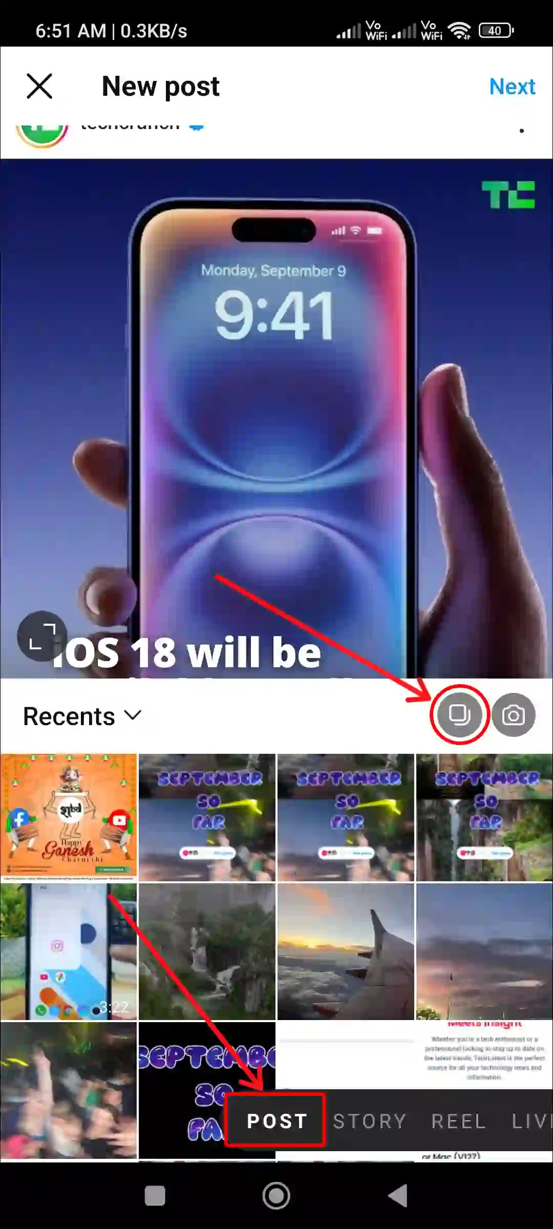 Clear Instagram App Cache on Android