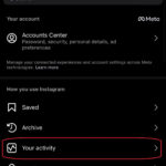 Instagram profile navigation to tagged photos