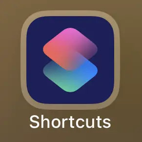 iOS Shortcuts app icon for automating photo timestamping