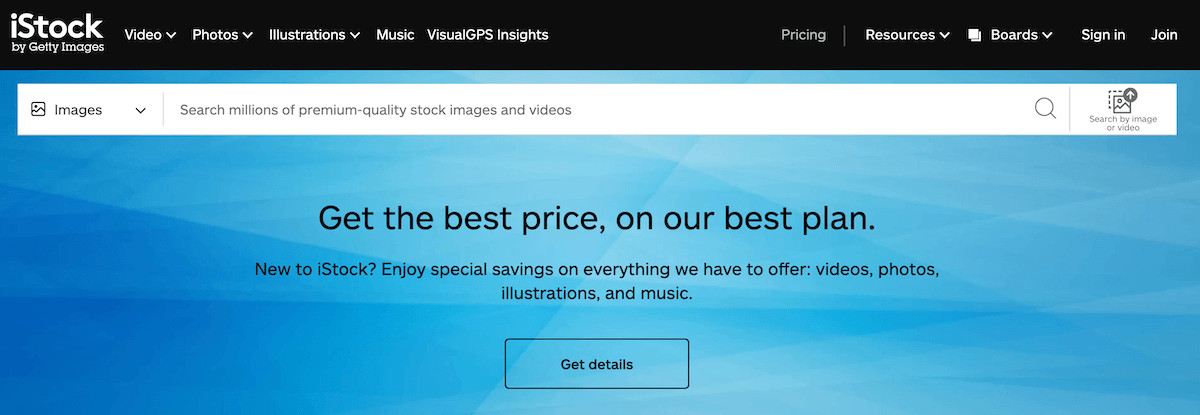 iStock by Getty Images logo representing the stock photo platform