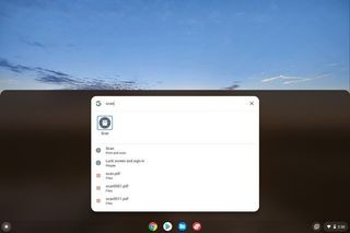 Chromebook Scan App in the app launcher after searching for scan
