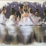 Ballet Class Pastel Painting
