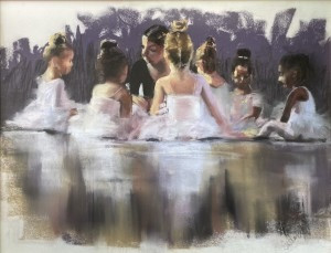 Ballet Class Pastel Painting