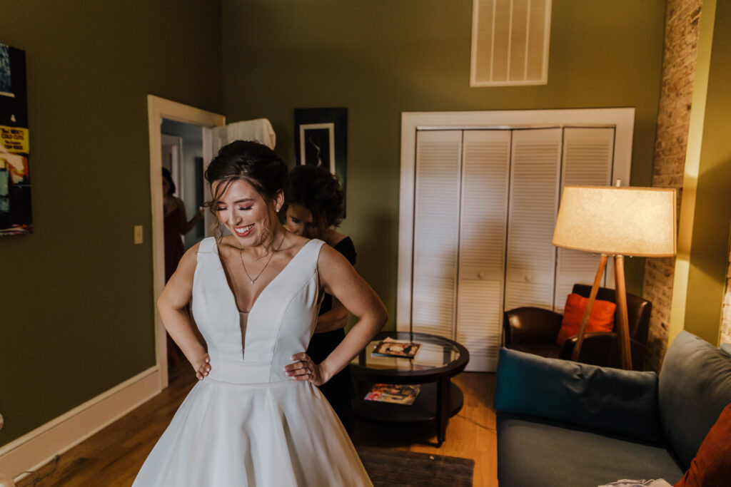 Bride and groom exchange vows during their heartfelt Wilmington NC wedding ceremony