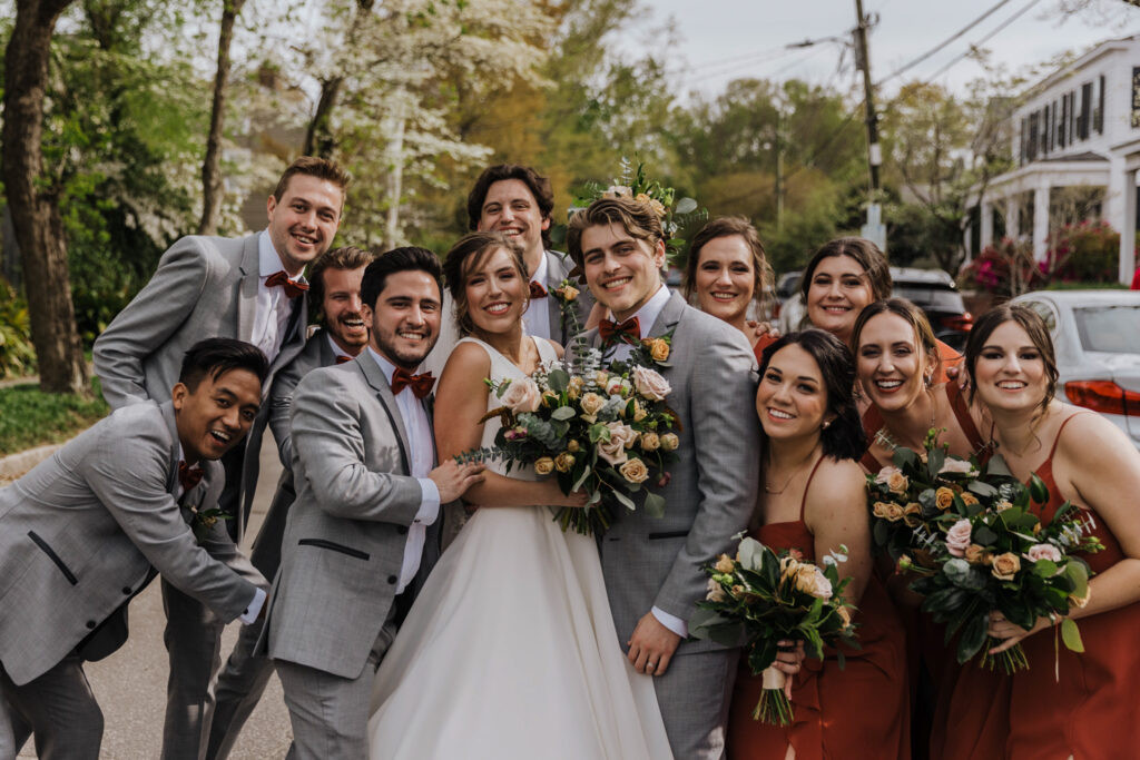 Final sparkler send-off photo of Wilmington NC bride and groom
