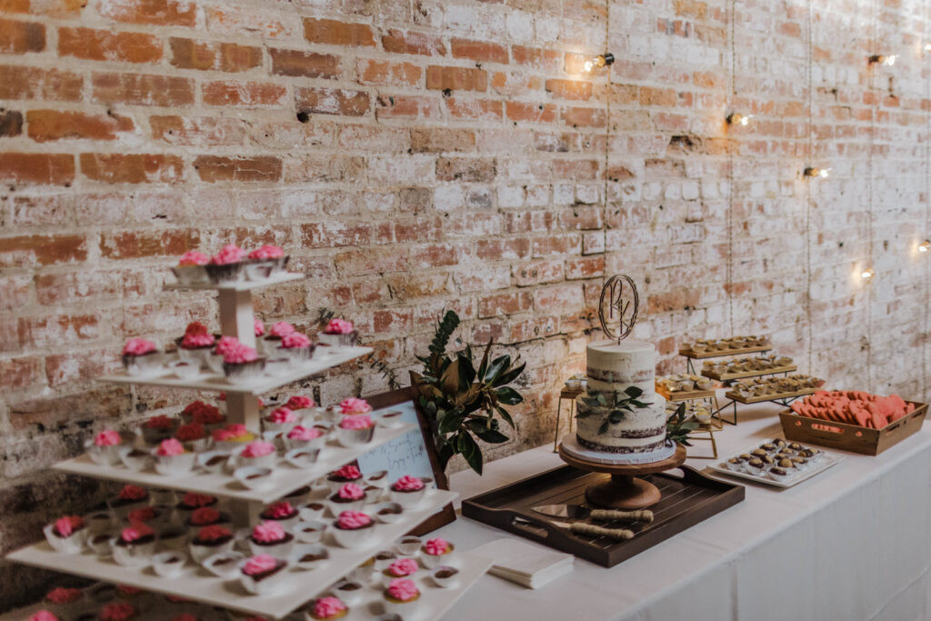 Bakery 105 ivy covered wall detail photo Wilmington NC wedding venue