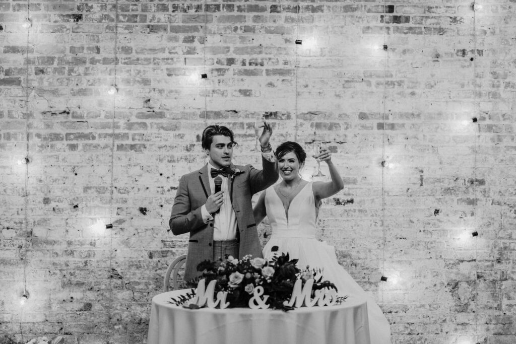 Bakery 105 wedding guest table decor detail Wilmington NC reception