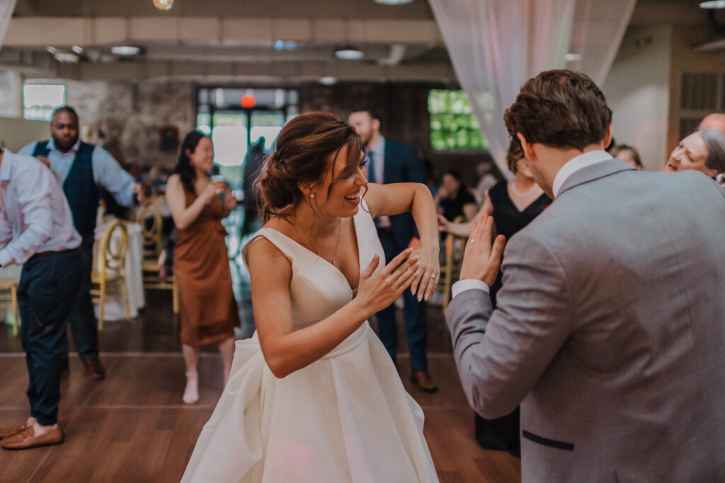 Bride and groom portrait in downtown Wilmington NC wedding photography