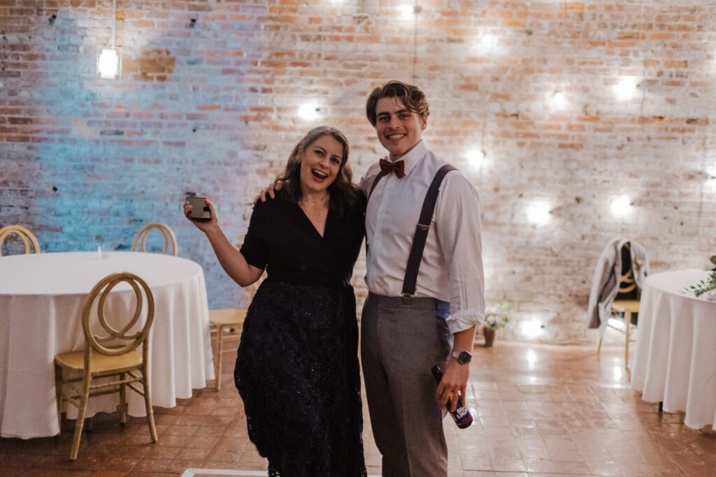 Bride and groom walking portrait in downtown Wilmington NC best wedding photographer