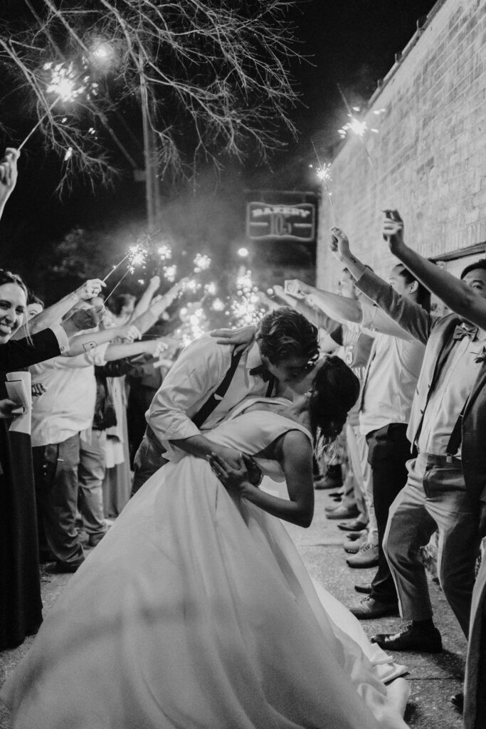 Bakery 105 courtyard exterior wedding photo Wilmington NC venue