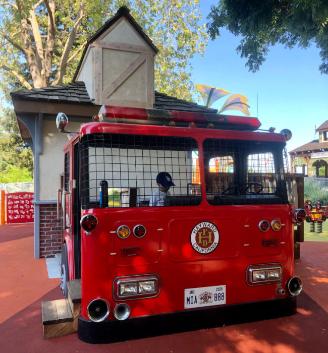 Hayward fire department donated firetruck for playground fun