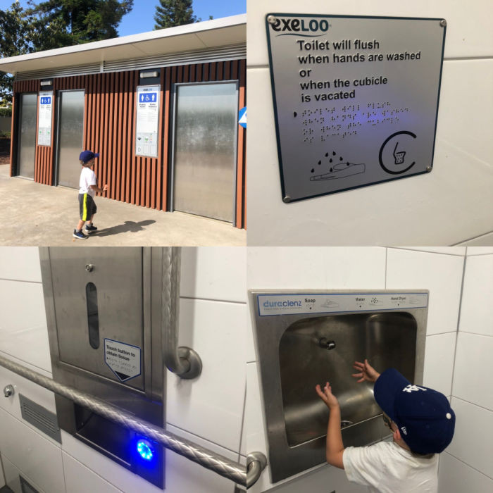 State-of-the-art Exeloo toilets at inclusive playground