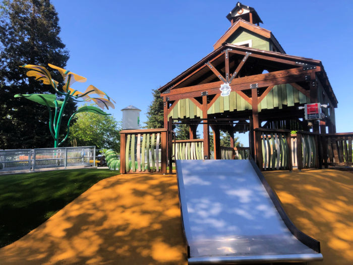 Slide at Mini Sulphur Creek Barn in Hayward playground