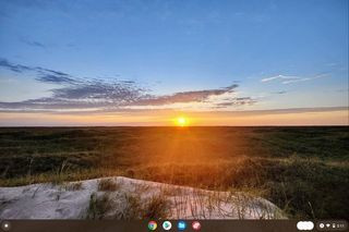 Chromebook Home Screen showing the Everything Button