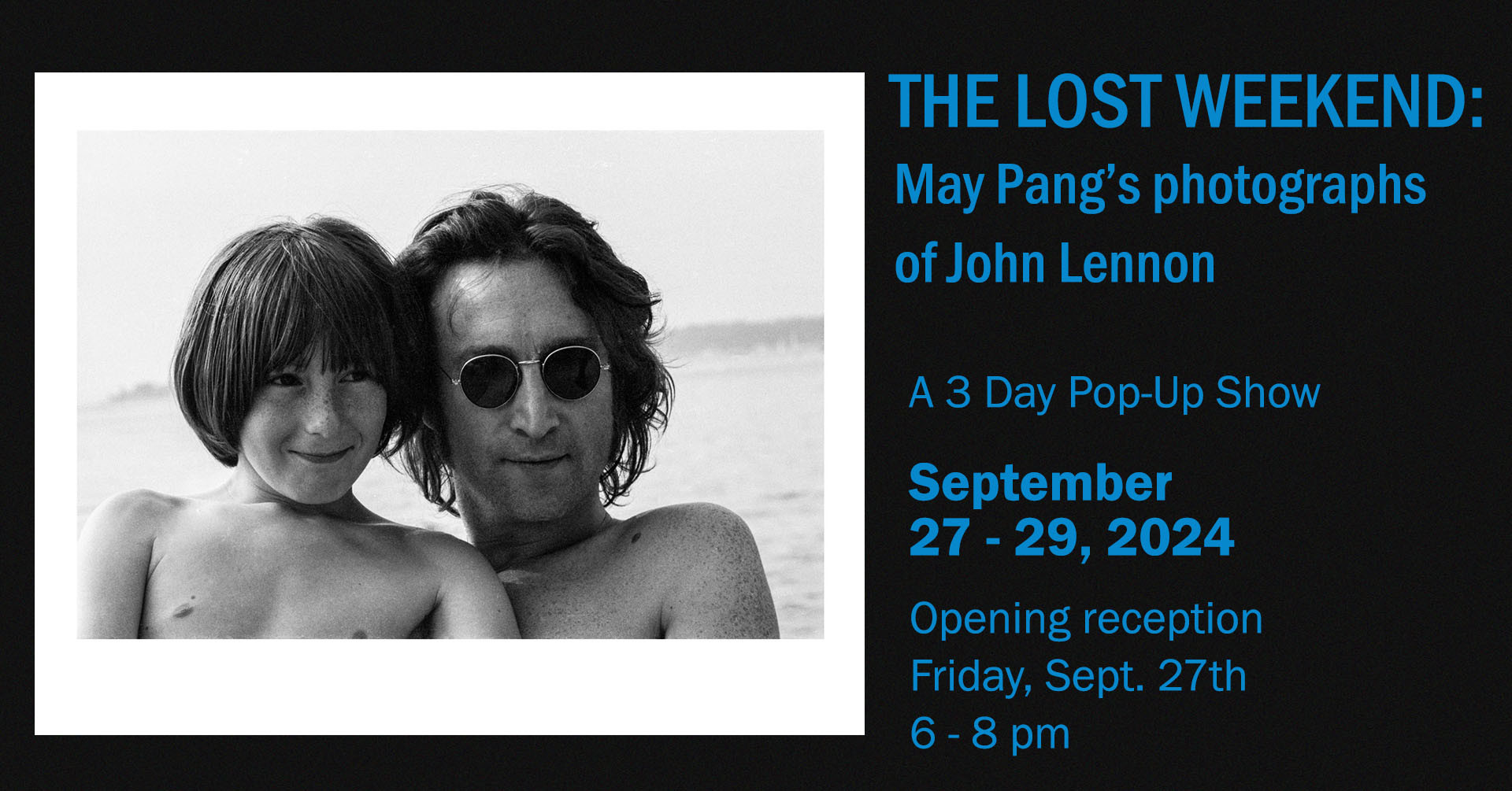 May Pang and John Lennon exhibition banner