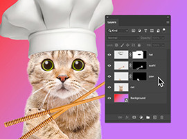 Adobe Photoshop interface showcasing layers panel for image editing.