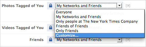Facebook Photo Tag Settings