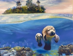 Prayer for the Manatees - Transformative Painting
