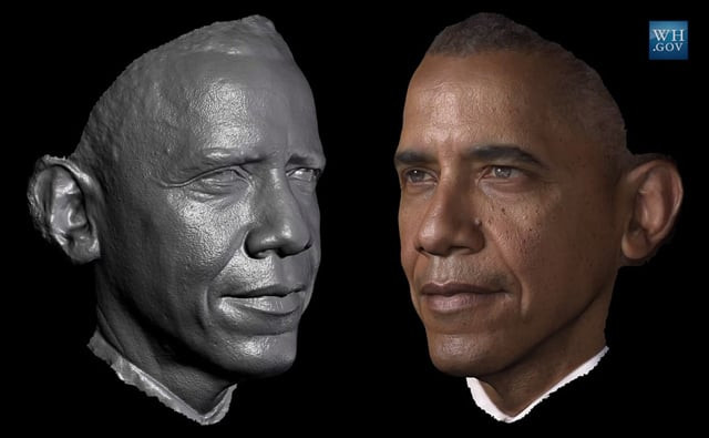 3D portrait of President Barack Obama, created using advanced photographic and 3D scanning techniques