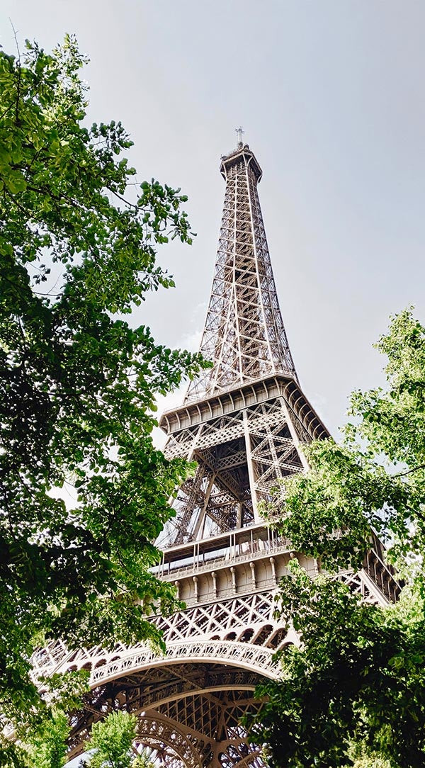 Professionally edited photo of the Eiffel Tower with optimized color saturation