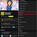 Accessing Snapchat settings