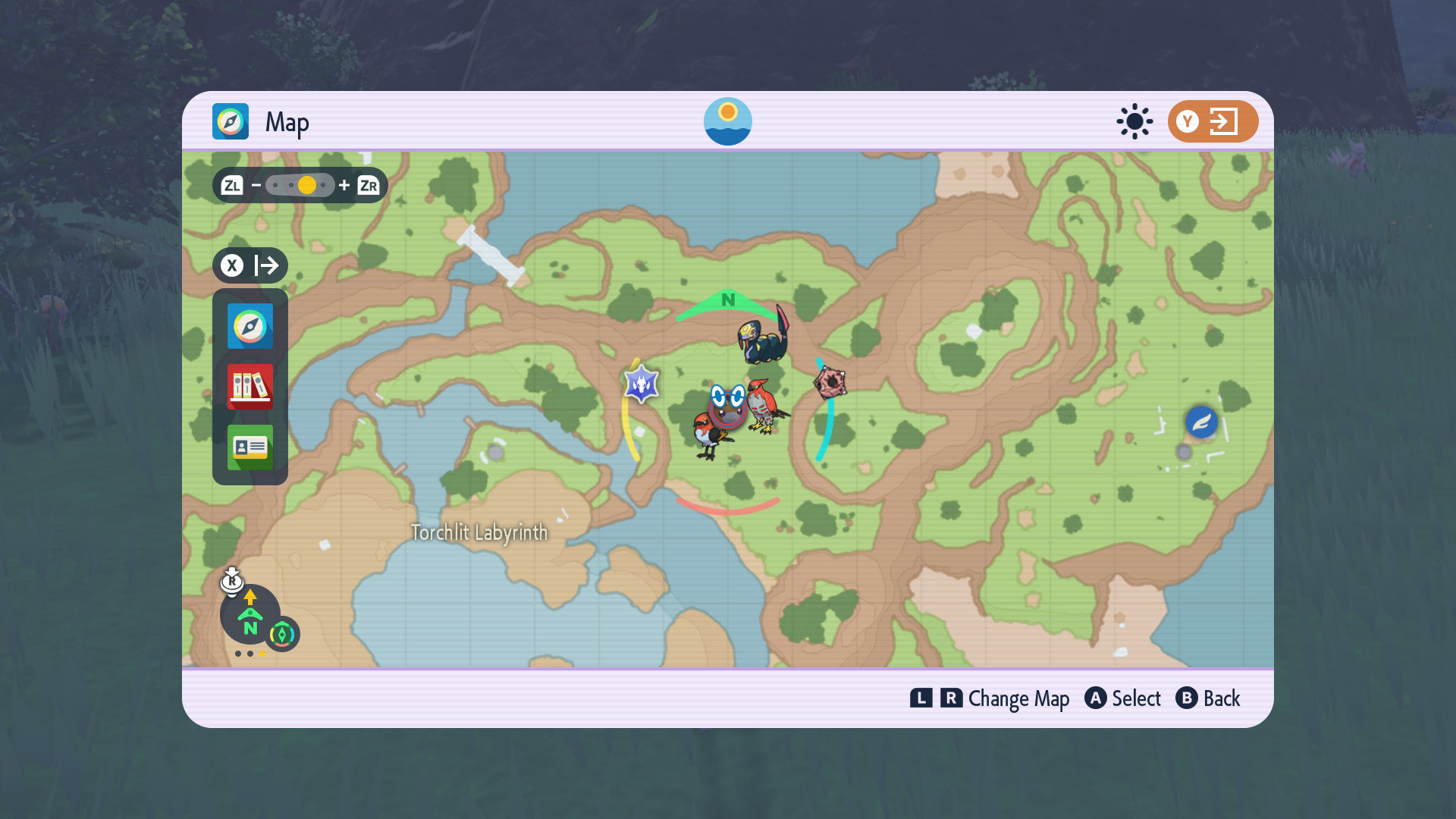 Map highlighting Meloetta's location in the Coastal Biome.