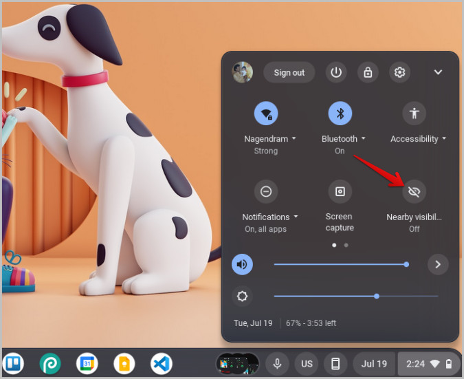 Enabling Nearby Visibility on ChromeOS