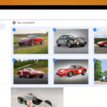 alt text: Selecting photos in Google Photos for download.
