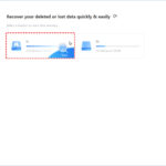 Select the partition to scan for deleted Facebook photos recovery